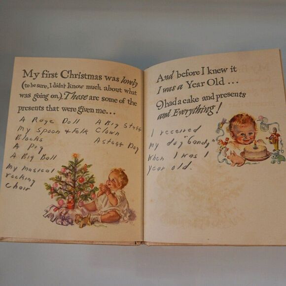 1941 Baby's Story Book USED Memory Scrapbook Illustrated by Maud Tousey Fangel - Picture 8 of 9